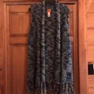 1X Ruby Rd sweater vest with fringes worn twice